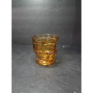 Libbey Ashburton‎ Amber Rock Glass, Mid Century Modern Glass, Vintage Barware